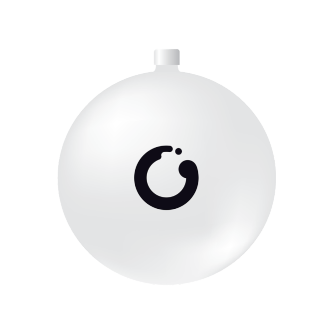 ZEN White Christmas Bauble